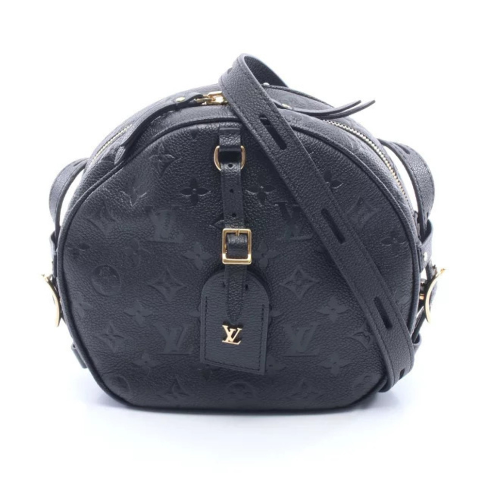 Louis Vuitton Boite Chapeau Souple Shoulder Bag Leather Monogram Empreinte Black